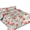 Lenzuolo copriletto con balza stampa digitale Rose