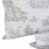 Lenzuolo Copriletto Lumiere Cavalieri Toile de Jouy Grigio VAR. 21
