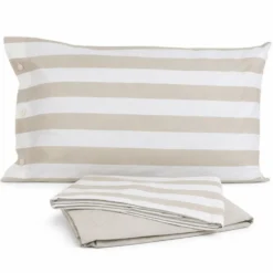 Lenzuolo Copriletto Lumiere Cavalieri Riga Beige VAR. 10