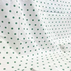 Lenzuolo sopra pois verde matrimoniale