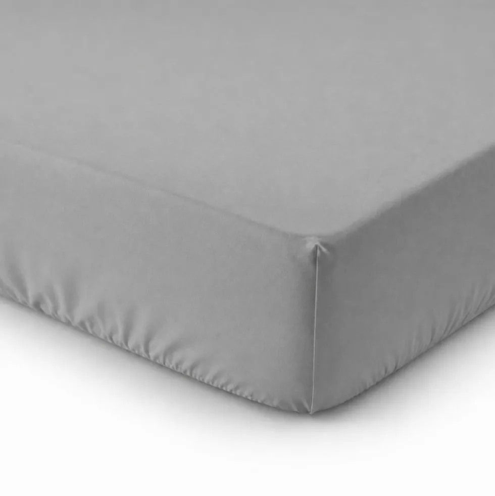 Lenzuolo sotto tutto elastico Percalle Grigio Piazza e mezzo