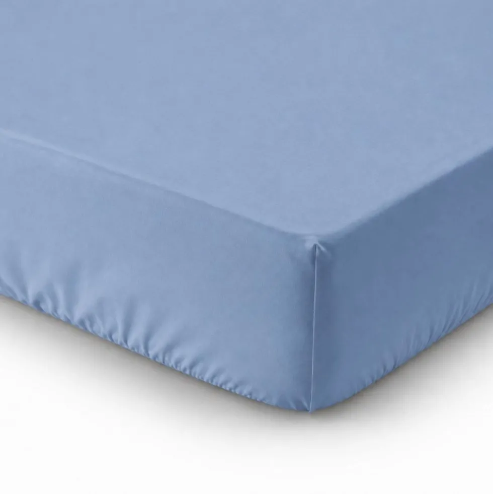 Lenzuolo sotto tutto elastico Percalle Azzurro Piazza e mezzo