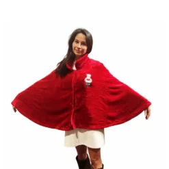 Mantella - Poncho Gattino con cuore ricamato