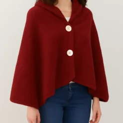 Mantella - Poncho Soffice Bordeaux