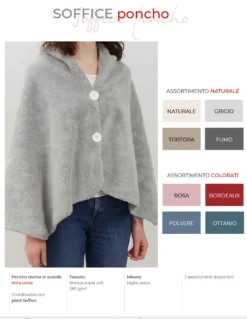Mantella - Poncho Soffice Fumo