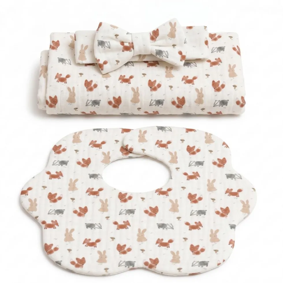 Mimì Baby Set Muslin Animali Selvatici