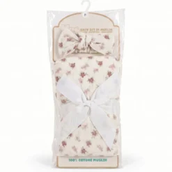 Mimì Baby Set Muslin Fiori Rosa