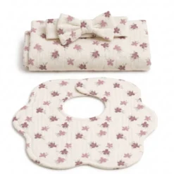 Mimì Baby Set Muslin Fiori Rosa