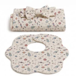 Mimì Baby Set Muslin Razzi e Pianeti
