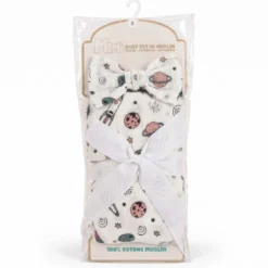 Mimì Baby Set Muslin Razzi e Pianeti
