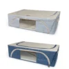 Organizer scatola Cambiostagione in Tessuto e Metallo Blu 60 x 40 x 16