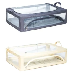 Organizer scatola Cambiostagione in PVC Panna 60 x 40 x 16