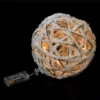 Palla da appendere Bianco/Oro con luci Led diam. 20