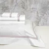 Parure Copripiumino CREOLE Corsica Bianco/Malva Matrimoniale
