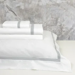Parure Copripiumino CREOLE Corsica Bianco/Grigio Matrimoniale