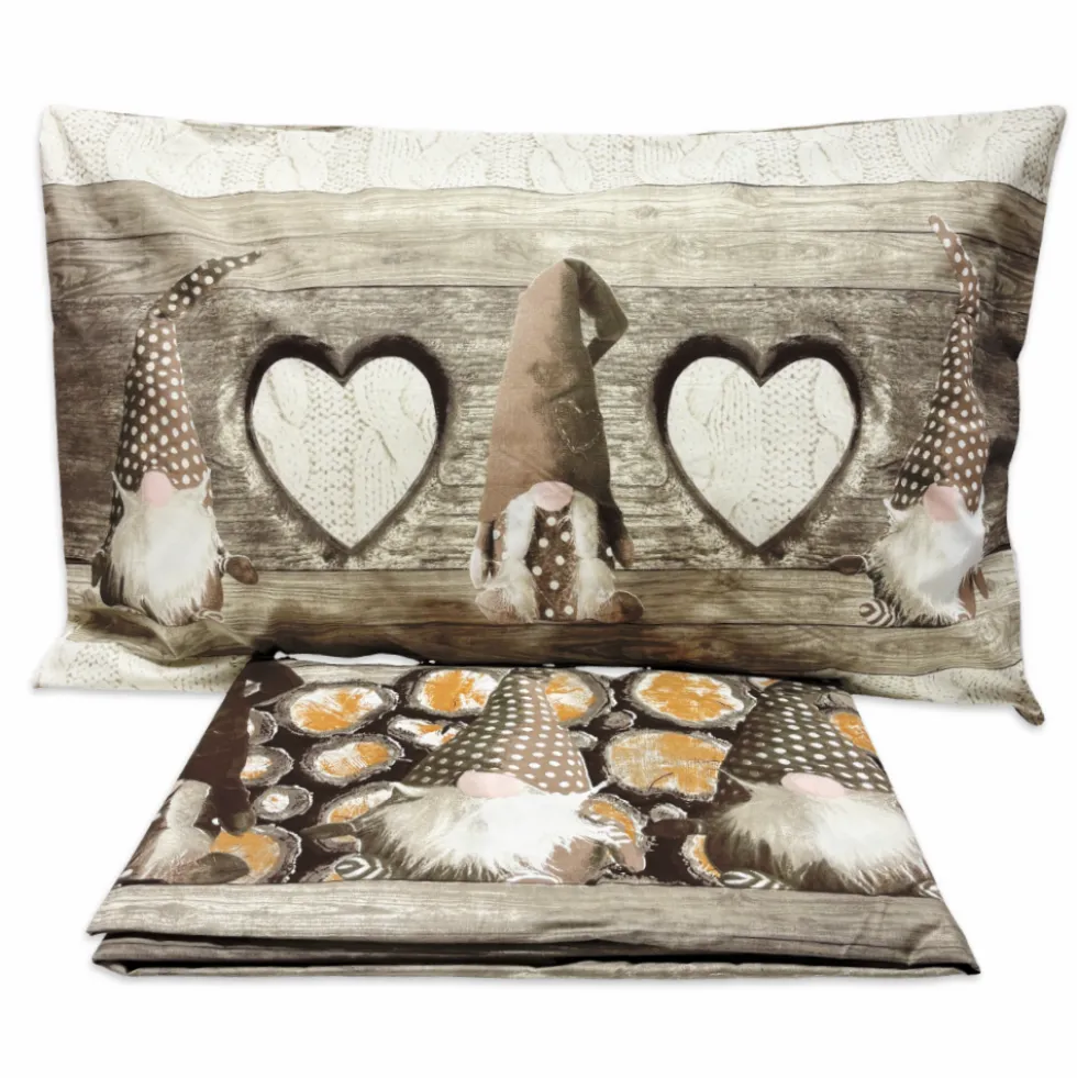Parure copripiumino Gnometti Beige piazza e mezzo