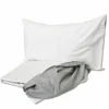 Parure copripiumino Plain double bianco/grigio singolo