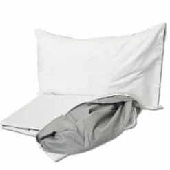 Parure copripiumino Plain double bianco/grigio singolo