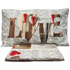 Parure copripiumino Shabby Love Rosso singolo