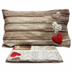 Parure copripiumino Shabby Love Rosso singolo