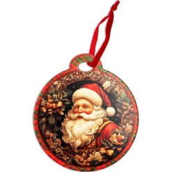 Piastrella Palla Tartan da appendere in ceramica Vintage Babbo 3