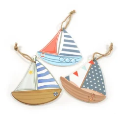 Piastrella sottopentola Barca Vela righe blu e sole