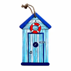 Piastrella sottopentola Cabina Effetto Legno Salvagente Rosso