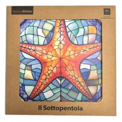 Piastrella sottopentola Mosaico stella marina diam. 15