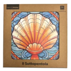 Piastrella sottopentola Mosaico conchiglia diam. 15