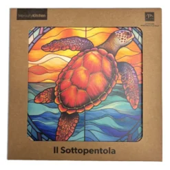 Piastrella sottopentola mosaico tartaruga diam. 15