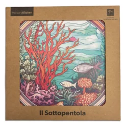 Piastrella sottopentola Mosaico corallo diam. 20