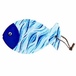 Piastrella sottopentola Pesce sfumato azzurro e blu