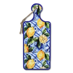 Piastrella sottopentola Rettangolare con cordino Lemon Bordo Blu