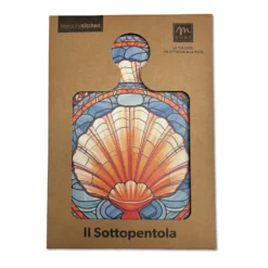 Piastrella sottopentola vassoio Mosaico conchiglia Cm 18 x 24