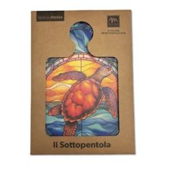 Piastrella sottopentola vassoio Mosaico tartaruga Cm 18 x 24