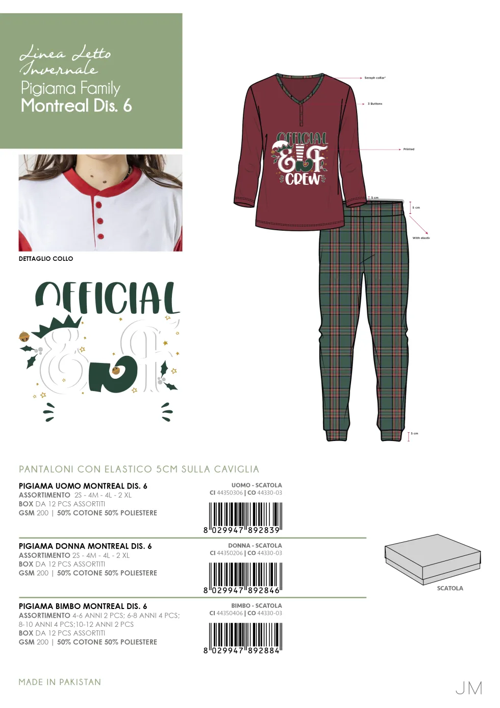 Pigiama Montreal Donna ELF Dis. 6