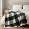Plaid Aron Sherpa Scozzese grigio 120 x 150