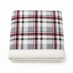 Plaid Aron Sherpa vecchia scozia viola 120 x 150