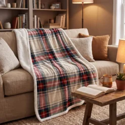 Plaid Aron Sherpa Vecchia scozia multicolor120 x 150