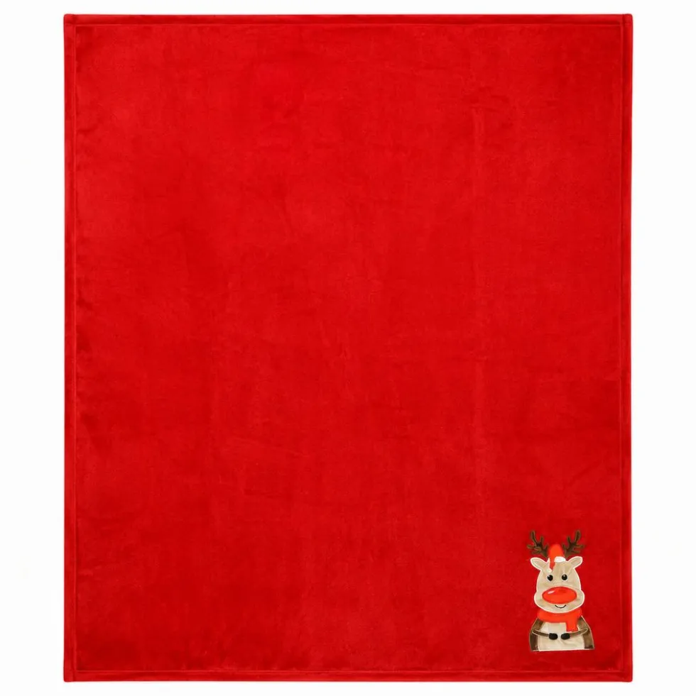 Plaid Cervo ricamato 130 x 160
