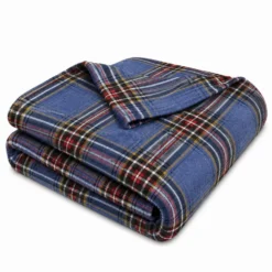 Plaid cuscino Kilt Blu