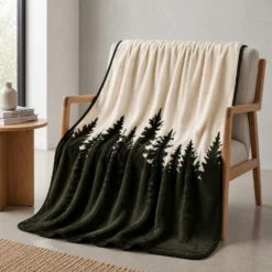 Plaid Fodla Pini verdi wool effect