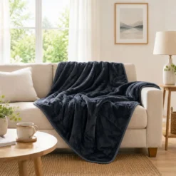 Plaid Imbottito Sensitive Nero 140 x 180