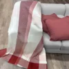 Plaid Jacquard Cashmere Effect Bilde Bordeaux 130 x 170