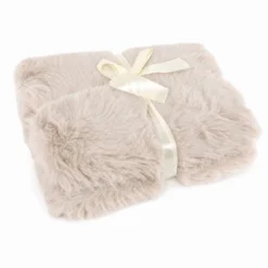 Plaid Luxury pelliccia ecologica Camel 130 x 160