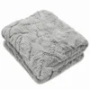Plaid Marlene pelliccia ecologica grigia matrimoniale 200 x 230