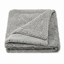 Plaid Marlene pelliccia ecologica grigia 130 x 160