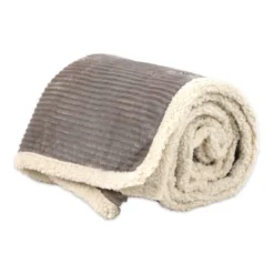 Plaid Sherpa Aspen Costa Velluto Grigio