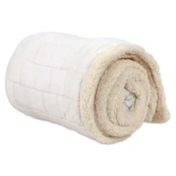 Plaid Sherpa Aspen Geometrico Bianco