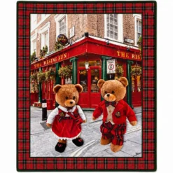 Plaid Sherpa stampa digitale Teddy Pub 130 x 160